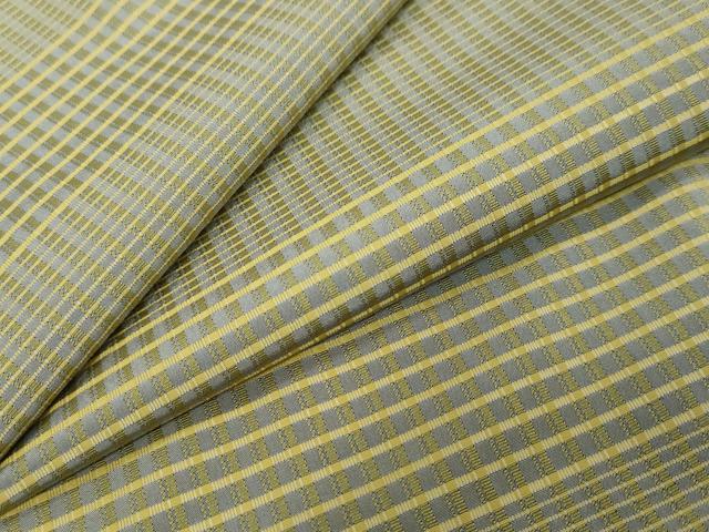 平和屋着物●上質なお召　吉野間道　ロング丈　正絹　逸品　DABI9326ud