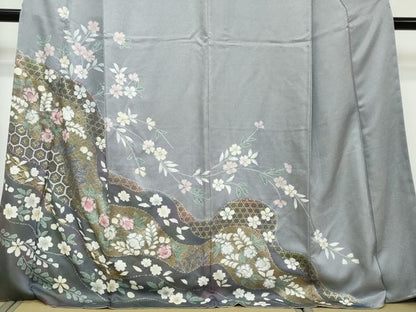平和屋着物●訪問着　辻が花　金彩　正絹　逸品　DABI9327ud
