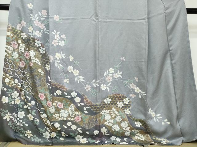 平和屋着物●訪問着　辻が花　金彩　正絹　逸品　DABI9327ud