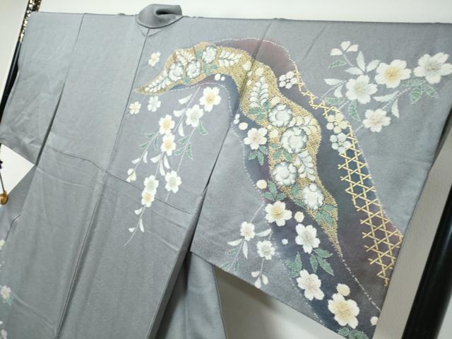 平和屋着物●訪問着　辻が花　金彩　正絹　逸品　DABI9327ud