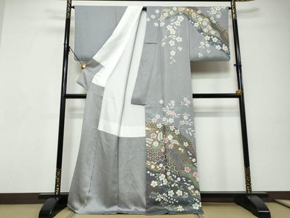 平和屋着物●訪問着　辻が花　金彩　正絹　逸品　DABI9327ud
