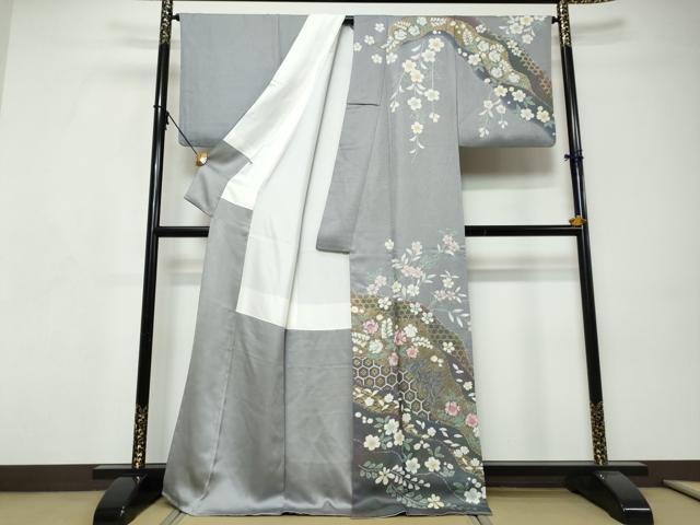 平和屋着物●訪問着　辻が花　金彩　正絹　逸品　DABI9327ud