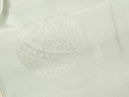 平和屋着物●長襦袢　無双仕立て　手毬草花地紋　暈し染め　正絹　逸品　DABI9328ud