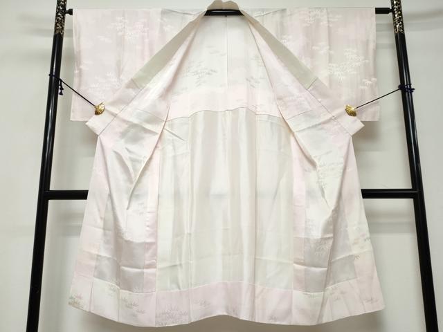 平和屋着物●長襦袢　無双仕立て　笹竹文　暈し染め　正絹　逸品　DABI9329ud