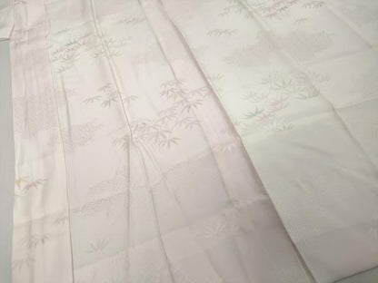 平和屋着物●長襦袢　無双仕立て　笹竹文　暈し染め　正絹　逸品　DABI9329ud