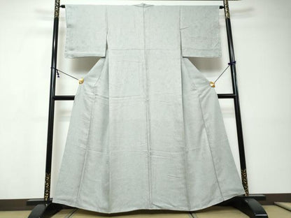 平和屋着物●上質な色無地　辻が花地紋　淡藤色　正絹　逸品　未使用　DABI9337ud