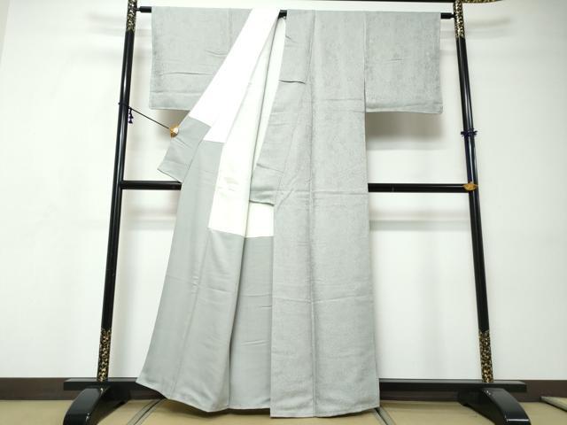 平和屋着物●上質な色無地　辻が花地紋　淡藤色　正絹　逸品　未使用　DABI9337ud
