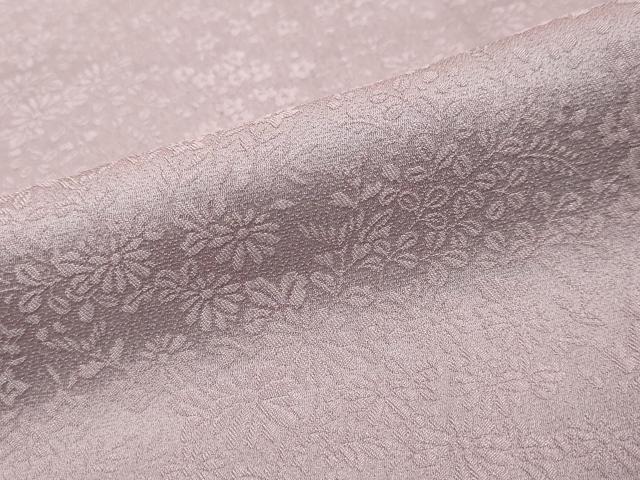 平和屋着物●上質な色無地　草花地紋　紅藤色　正絹　逸品　DABI9338ud