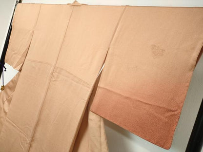 平和屋着物●訪問着　総刺繍　舞花文　暈し染め　正絹　逸品　DABI9339ud