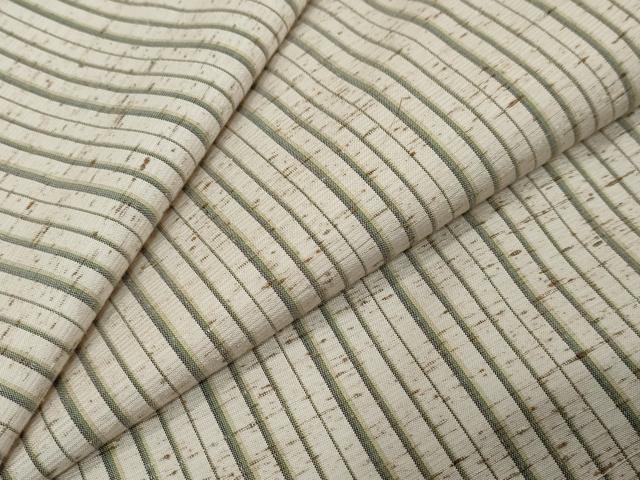 平和屋着物●ぜんまい紬　縞　正絹　逸品　DABI9348ud