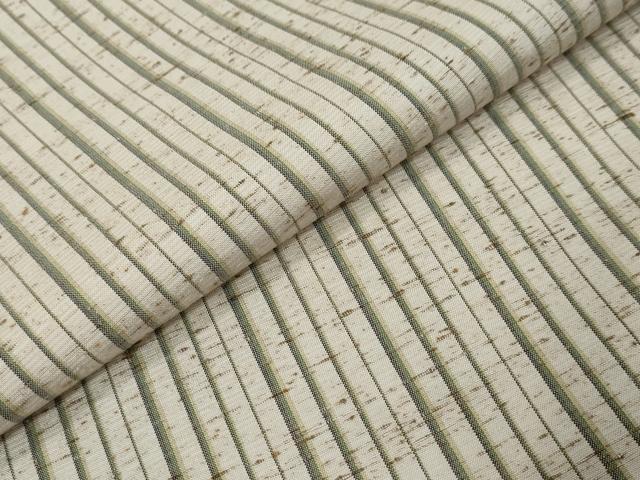 平和屋着物●ぜんまい紬　縞　正絹　逸品　DABI9348ud