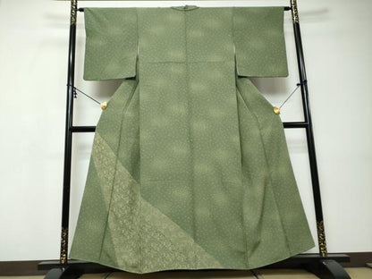 平和屋着物●訪問着　草花文　正絹　逸品　DABI9349ud