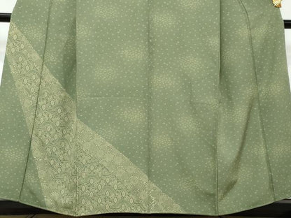 平和屋着物●訪問着　草花文　正絹　逸品　DABI9349ud