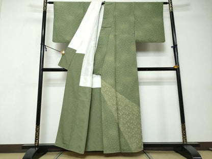 平和屋着物●訪問着　草花文　正絹　逸品　DABI9349ud