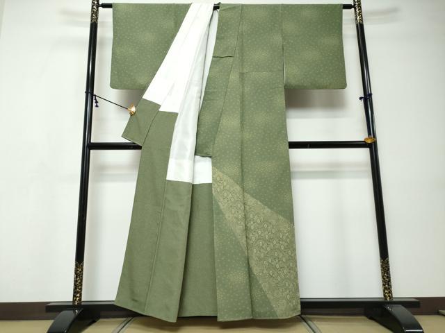 平和屋着物●訪問着　草花文　正絹　逸品　DABI9349ud