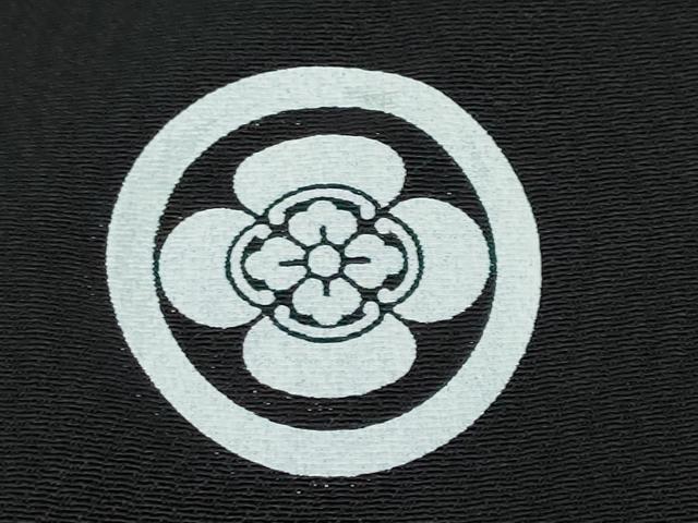 平和屋着物●男性　黒紋付　正絹　逸品　DABI9350ud