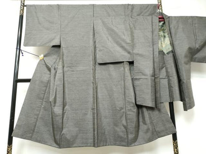 平和屋着物●男性　本場大島紬　アンサンブル　格子文　正絹　逸品　DABI9351ud