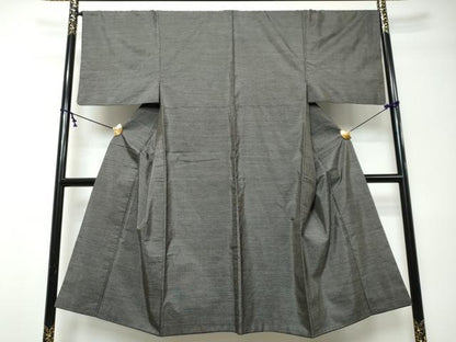 平和屋着物●男性　本場大島紬　アンサンブル　格子文　正絹　逸品　DABI9351ud
