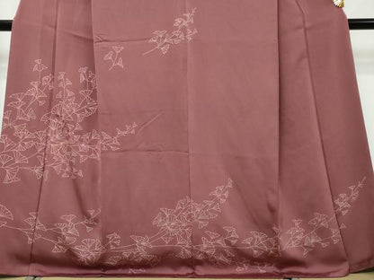 平和屋着物●訪問着　刺繍　イチョウ　銀杏　正絹　逸品　DABI9358ud
