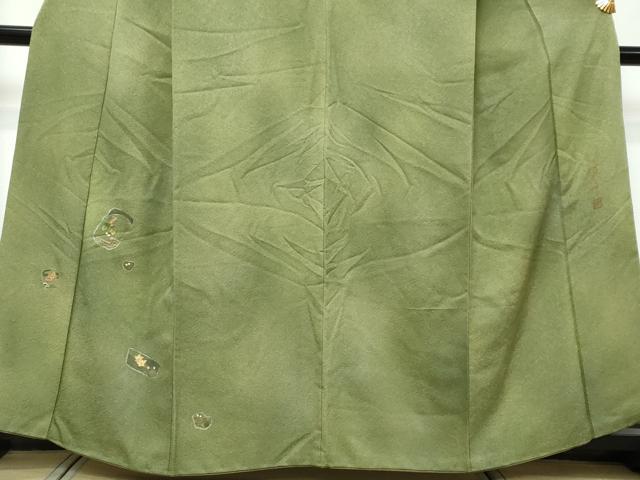 平和屋着物●染色作家　奥田祐斎　色留訪問着　刺繍　花蝶文　銀彩　正絹　逸品　DABI9367ud