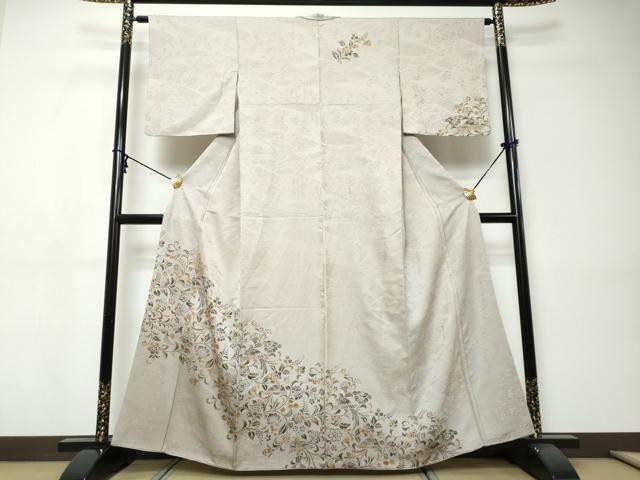 平和屋着物●訪問着　花鳥文　正絹　逸品　DABI9373ud