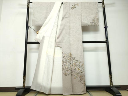 平和屋着物●訪問着　花鳥文　正絹　逸品　DABI9373ud