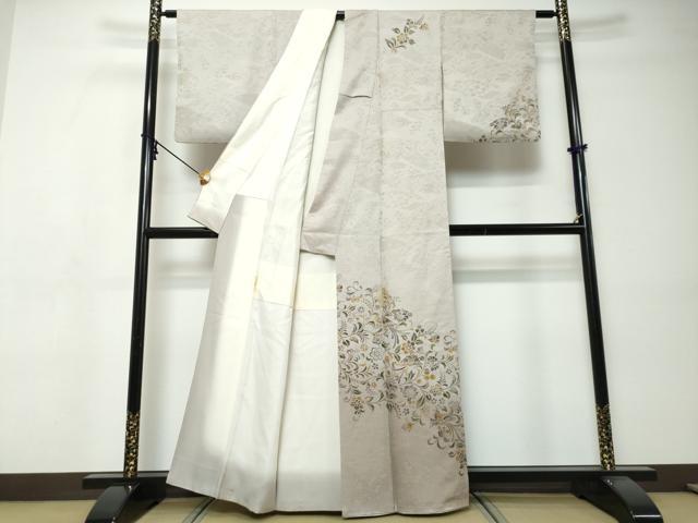 平和屋着物●訪問着　花鳥文　正絹　逸品　DABI9373ud