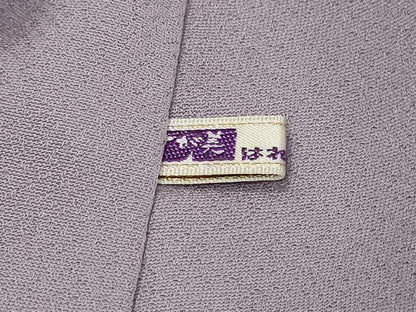 平和屋着物●円山應擧　色無地　松波風竹　鳩羽色　さが美扱い　正絹　逸品　未使用　DABI9383ud