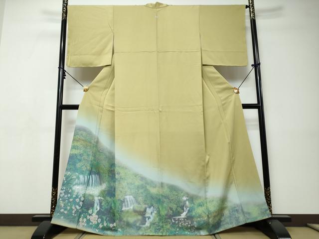 平和屋着物●豪華色留袖　風景草花文　暈し染め　金彩　正絹　逸品　未使用　DABI9385ud