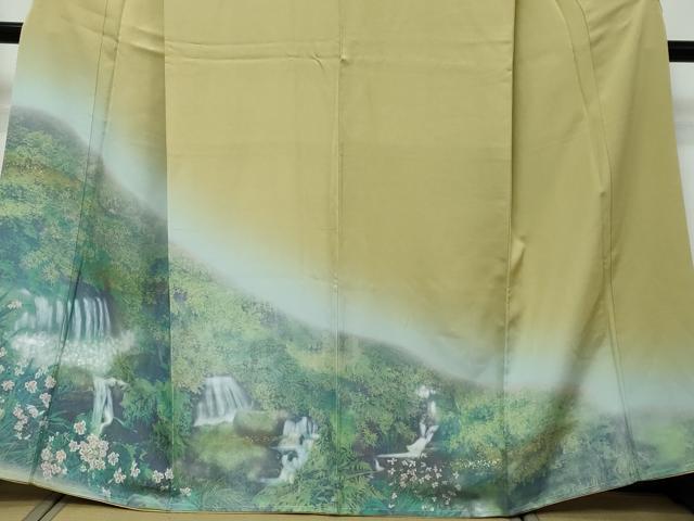 平和屋着物●豪華色留袖　風景草花文　暈し染め　金彩　正絹　逸品　未使用　DABI9385ud