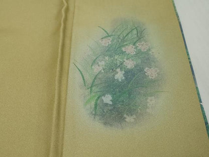 平和屋着物●豪華色留袖　風景草花文　暈し染め　金彩　正絹　逸品　未使用　DABI9385ud