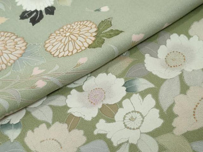 平和屋着物●訪問着　枝花文　暈し染め　金彩　正絹　逸品　DABI9390ud