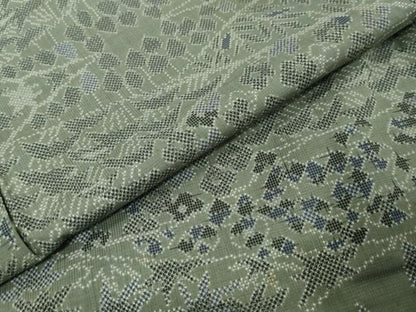 平和屋着物●本場大島紬　7マルキ　草花文　正絹　逸品　DABI9411ud