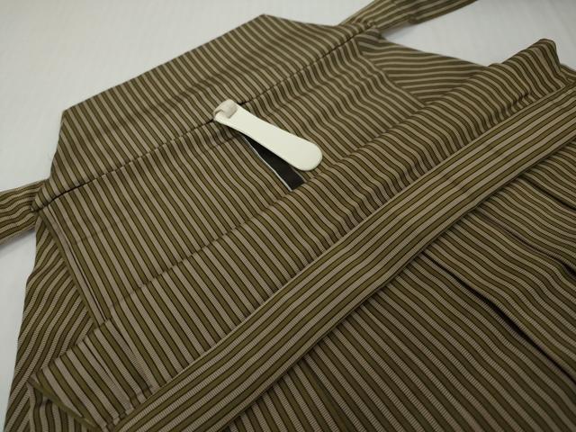平和屋着物●男性　行灯袴　本場神代平　縞　正絹　逸品　DABI9415ud