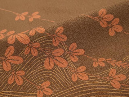 平和屋着物●訪問着　流水枝葉文　正絹　逸品　DABI9424ud
