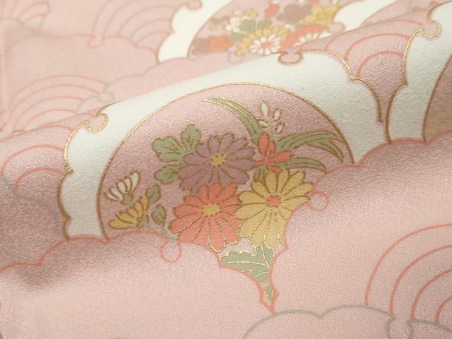 平和屋着物●訪問着　青海波花文　暈し染め　金彩　正絹　逸品　DABI9425ud