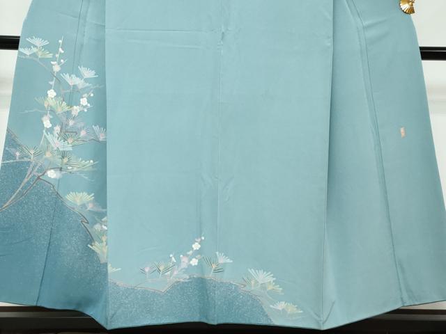 平和屋着物●十日町友禅　女流作家　遠田藤舟　訪問着　枝梅文　正絹　逸品　DABI9426ud