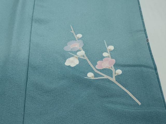平和屋着物●十日町友禅　女流作家　遠田藤舟　訪問着　枝梅文　正絹　逸品　DABI9426ud