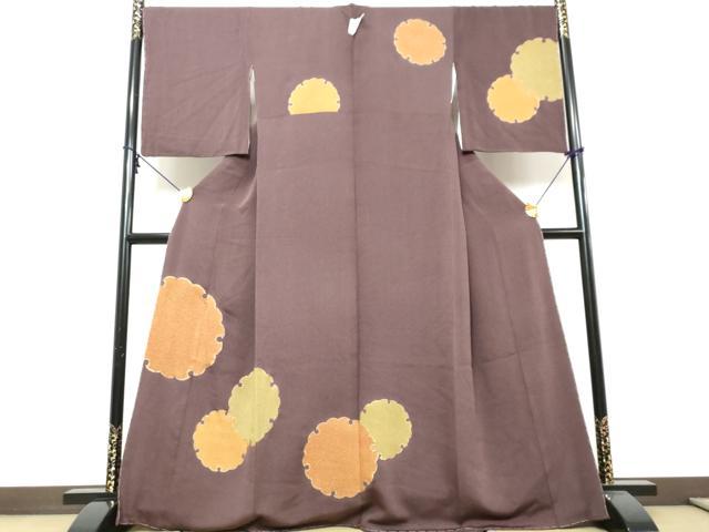 平和屋着物●訪問着　雪輪鹿の子文　金彩　鬼しぼ縮緬　正絹　逸品　未使用　DABI9431ud