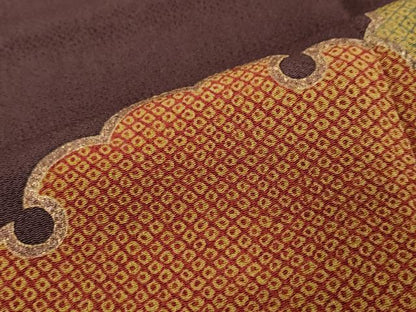平和屋着物●訪問着　雪輪鹿の子文　金彩　鬼しぼ縮緬　正絹　逸品　未使用　DABI9431ud