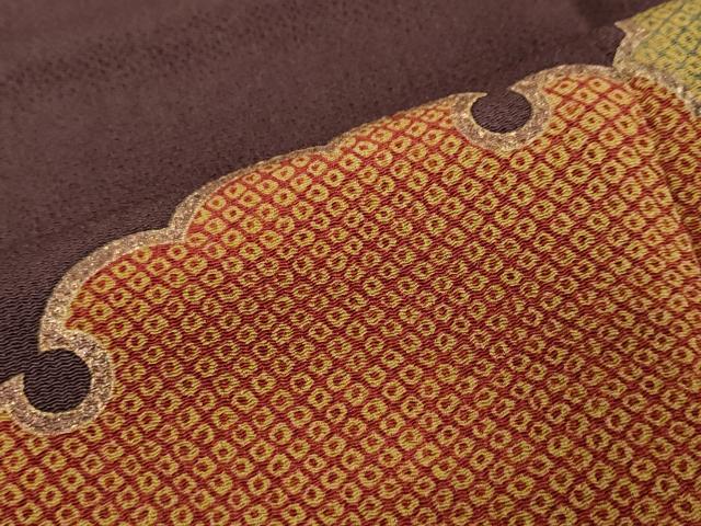 平和屋着物●訪問着　雪輪鹿の子文　金彩　鬼しぼ縮緬　正絹　逸品　未使用　DABI9431ud