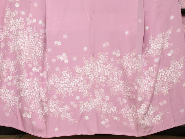 平和屋着物●豪華振袖　刺繍　舞桜文　金銀彩　さが美扱い　正絹　逸品　DABI9433ud