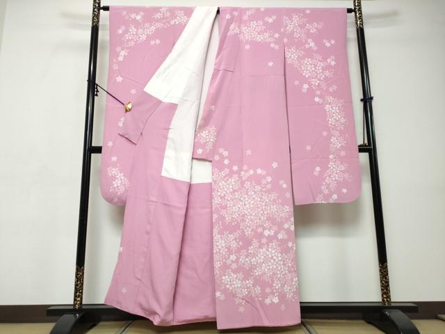 平和屋着物●豪華振袖　刺繍　舞桜文　金銀彩　さが美扱い　正絹　逸品　DABI9433ud