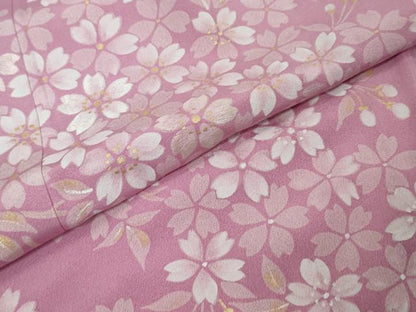 平和屋着物●豪華振袖　刺繍　舞桜文　金銀彩　さが美扱い　正絹　逸品　DABI9433ud
