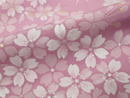 平和屋着物●豪華振袖　刺繍　舞桜文　金銀彩　さが美扱い　正絹　逸品　DABI9433ud
