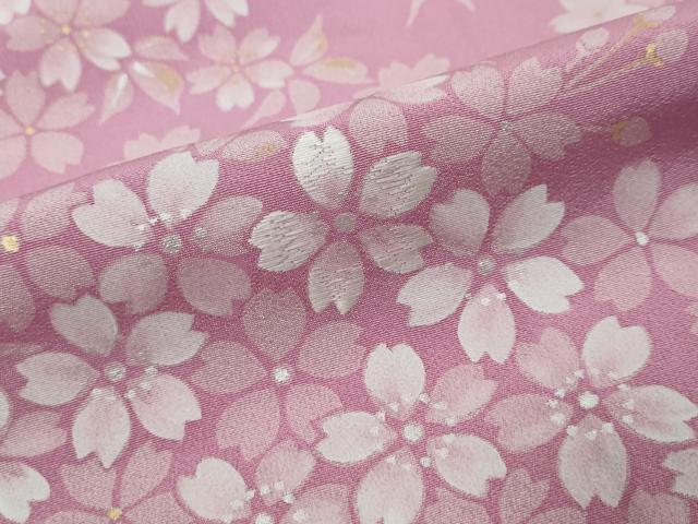 平和屋着物●豪華振袖　刺繍　舞桜文　金銀彩　さが美扱い　正絹　逸品　DABI9433ud