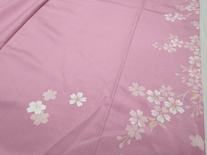 平和屋着物●豪華振袖　刺繍　舞桜文　金銀彩　さが美扱い　正絹　逸品　DABI9433ud