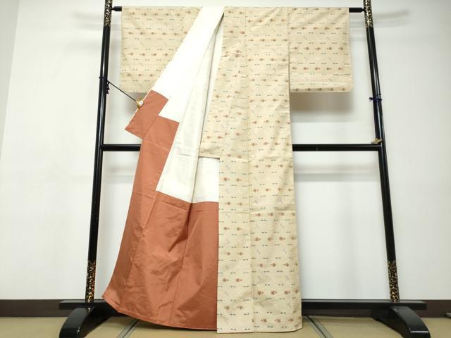 平和屋着物●上質な紬　琉球絣　正絹　逸品　未使用　DABI9435ud