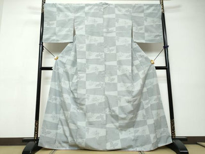 平和屋着物●本塩沢　舞蝶文　やまと誂製　正絹　逸品　未使用　DABI9436ud