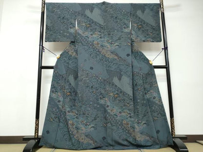 平和屋着物●訪問着　花鳥文　正絹　逸品　DABI9439ud